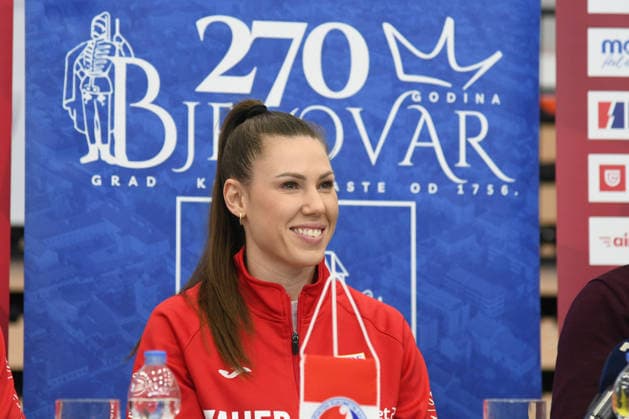 Croatia press: Women s EHF EURO 2026 Qualifiers Croatia s player Dejana Milosavljevic speaks on a press conference, PK, Pressekonferenz on March 4, 2026 in Bjelovar, Croatia ahead of The Women s EHF EURO 2026 Qualifier match between Croatia and France.  DamirxSpehar PIXSELL