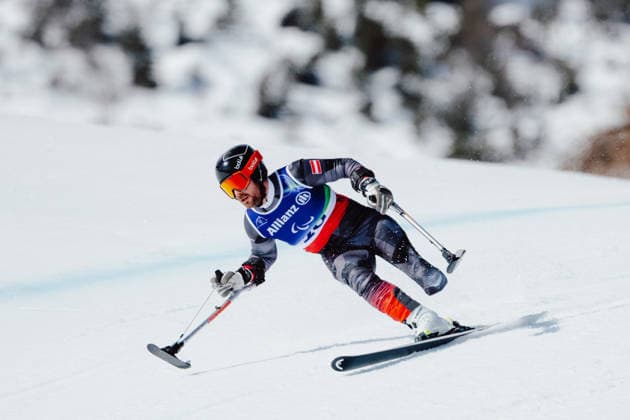 PARALYMPICS - Winter Paralympics Milano Cortina 2026 CORTINA D AMPEZZO,ITALY,04.MAR.26 - PARALYMPICS - Paralympic Winter games, Winterspiele,Spiele, Summer games Milano Cortina 2026, preview, paraski, downhill, training. Image shows Thomas Grochar (AUT).  GEPAxpictures xMaticxKlansek