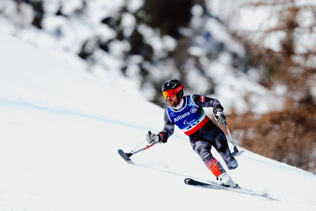 PARALYMPICS - Winter Paralympics Milano Cortina 2026 CORTINA D AMPEZZO,ITALY,04.MAR.26 - PARALYMPICS - Paralympic Winter games, Winterspiele,Spiele, Summer games Milano Cortina 2026, preview, paraski, downhill, training. Image shows Thomas Grochar (AUT).  GEPAxpictures xMaticxKlansek