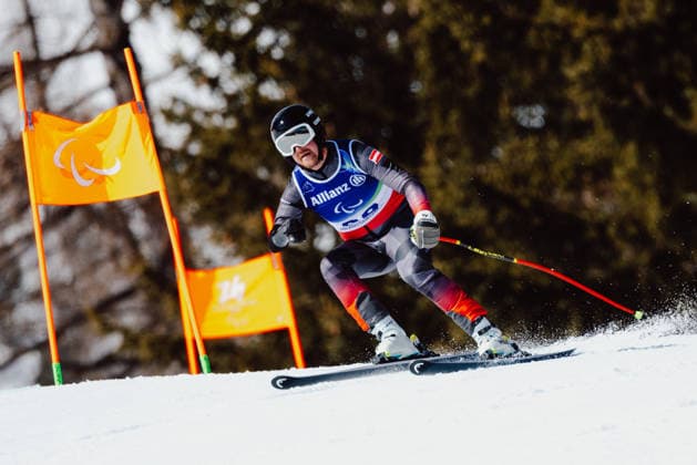 PARALYMPICS - Winter Paralympics Milano Cortina 2026 CORTINA D AMPEZZO,ITALY,04.MAR.26 - PARALYMPICS - Paralympic Winter games, Winterspiele,Spiele, Summer games Milano Cortina 2026, preview, paraski, downhill, training. Image shows Manuel Rachbauer (AUT).  GEPAxpictures xMaticxKlansek