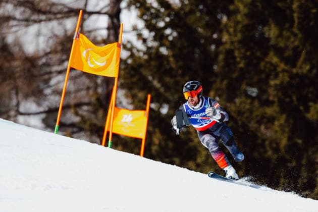 PARALYMPICS - Winter Paralympics Milano Cortina 2026 CORTINA D AMPEZZO,ITALY,04.MAR.26 - PARALYMPICS - Paralympic Winter games, Winterspiele,Spiele, Summer games Milano Cortina 2026, preview, paraski, downhill, training. Image shows Thomas Grochar (AUT).  GEPAxpictures xMaticxKlansek