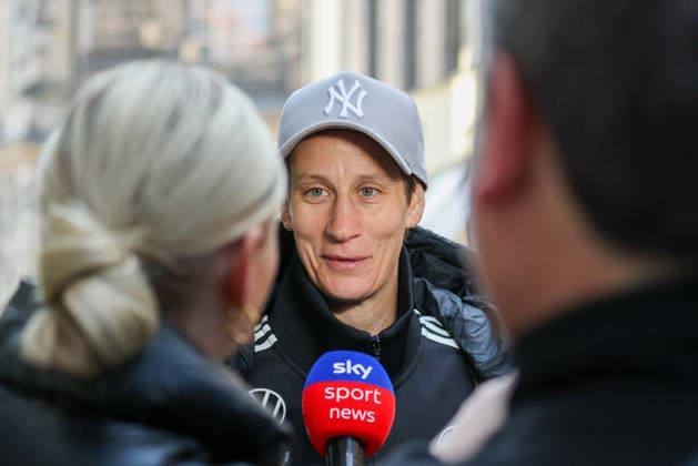 Football, Women, National Team Germany, Interview with Ann-Katrin Berger in Dresden