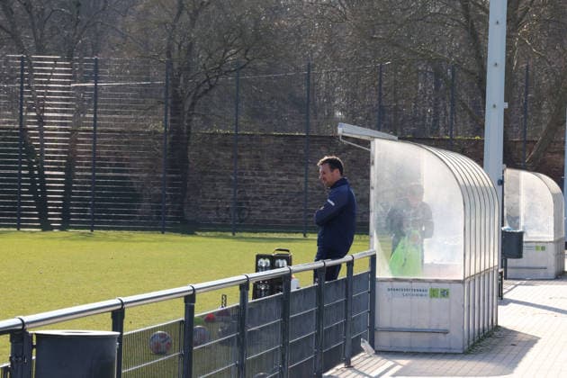 04 03 2026, xrekx, Soccer 2 Bundesliga, Karlsruher SC Training v l Christian Eichner Trainer Karlsruher SC DFL DFB REGULATIONS PROHIBIT ANY USE OF PHOTOGRAPHS as IMAGE SEQUENCES and or QUASI VIDEO Karlsruhe