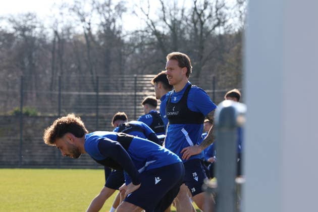 04 03 2026, xrekx, Soccer 2 Bundesliga, Karlsruher SC Training v l Marcel Franke Karlsruher SC DFL DFB REGULATIONS PROHIBIT ANY USE OF PHOTOGRAPHS as IMAGE SEQUENCES and or QUASI VIDEO Karlsruhe