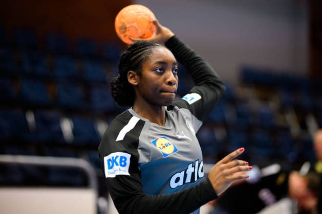 Handball, Women European Championship Qualification, Slovenia Germany, 2 Round, Group 3, Matchday 3 Farrelle Njinkeu Germany Celje Slovenia