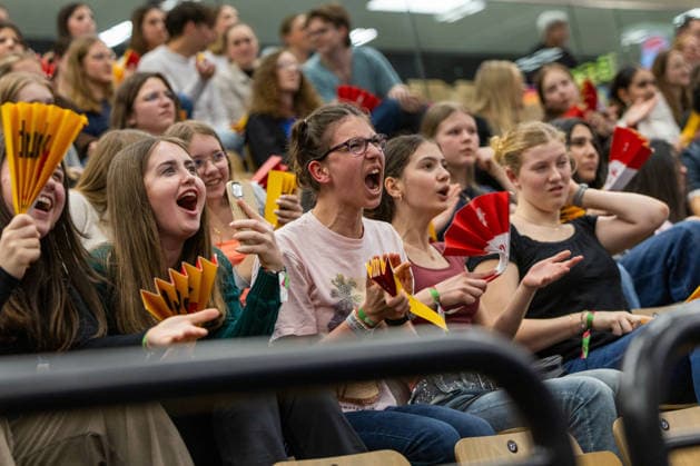 HANDBALL - EHF EURO Quali, AUT vs ESP VIENNA,AUSTRIA,04.MAR.26 - HANDBALL - EHF Women s European Championship, EM, Europameisterschaft qualification, OEHB international match, Länderspiel, Nationalmannschaft Austria vs Spain. Image shows fans of AUT.  GEPAxpictures xPhilippxBrem