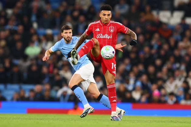 Igor Jesus of Nottingham Forest and Ruben Dias of Manchester City Manchester City v Nottingham Forest, Premier League, Football, Etihad Stadium, Manchester, UK - 04 Mar 2026Manchester Etihad Stadium United Kingdom EDITORIAL USE ONLY No use with unauthorised audio, video, data, fixture lists, club league logos or live services. Online in-match use limited to 120 images, no video emulation. No use in betting, games or single club league player publications. Copyright: xPaulxCurrie Shutterstockx 16720019ab