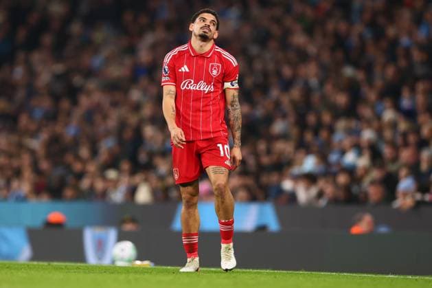 Morgan Gibbs-White of Nottingham Forest looks dejected Manchester City v Nottingham Forest, Premier League, Football, Etihad Stadium, Manchester, UK - 04 Mar 2026Manchester Etihad Stadium United Kingdom EDITORIAL USE ONLY No use with unauthorised audio, video, data, fixture lists, club league logos or live services. Online in-match use limited to 120 images, no video emulation. No use in betting, games or single club league player publications.  Copyright: xPaulxCurrie Shutterstockx 16720019bo