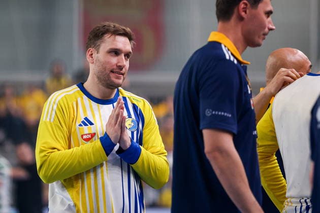 Kielce 04.03.2026. Pilka reczna EHF Liga Mistrzow sezon 2025 2026 kolejka 13 mecz: Industria Kielce - Sporting Lizbona --- Handball EHF Champions League season 2025 2026 round 13 match between Industria Kielce and Sporting Lisbon in Kielce, Poland Persons Shown : Klemen Ferlin Fot. Igor Jakubowski Arena Akcji NEWSPIX.PL --- newspix.pl 