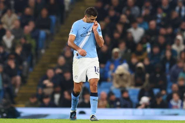 Rodri of Manchester City looks dejected Manchester City v Nottingham Forest, Premier League, Football, Etihad Stadium, Manchester, UK - 04 Mar 2026Manchester Etihad Stadium United Kingdom EDITORIAL USE ONLY No use with unauthorised audio, video, data, fixture lists, club league logos or live services. Online in-match use limited to 120 images, no video emulation. No use in betting, games or single club league player publications. Copyright: xPaulxCurrie Shutterstockx 16720019cs