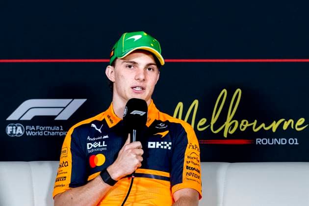MELBOURNE Formula 1 driver Oscar Piastri of McLaren Mastercard Formula 1 Team during the press conference at the Formula 1 Melbourne media day at Albert Park on March 5, 2025 in Melbourne, Australia Photo by DeFodi Images