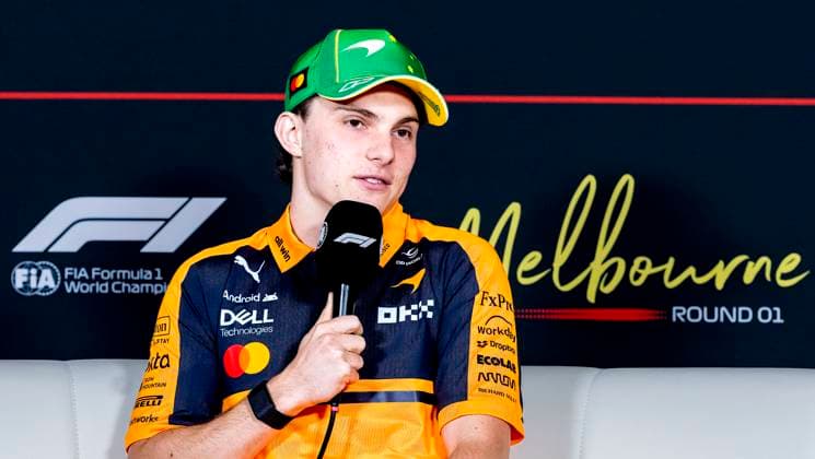 MELBOURNE Formula 1 driver Oscar Piastri of McLaren Mastercard Formula 1 Team during the press conference at the Formula 1 Melbourne media day at Albert Park on March 5, 2025 in Melbourne, Australia Photo by DeFodi Images