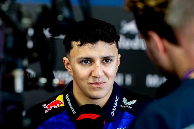 MELBOURNE Formula 1 driver Isack Hadjar of Oracle Red Bull Racing attends a press conference during the Formula 1 Melbourne media day at Albert Park on March 5, 2025 in Melbourne, Australia Photo by DeFodi Images