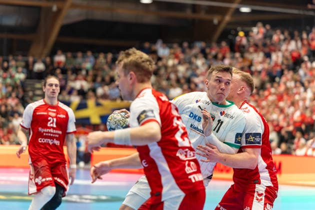 Aalborg Handball v Fuchse Berlin, EHF Champions League handball, Aalborg, Denmark Aalborg, Denmark. 04th, March 2026. Lasse Andersson (11) of Fuchse Berlin seen during the EHF Champions League match between Aalborg Handball and Füchse Berlin at Sparekassen Danmark Arena in Aalborg. Denmark, Aalborg  Copyright: xGonzalesxPhoto MadsxAndersenx