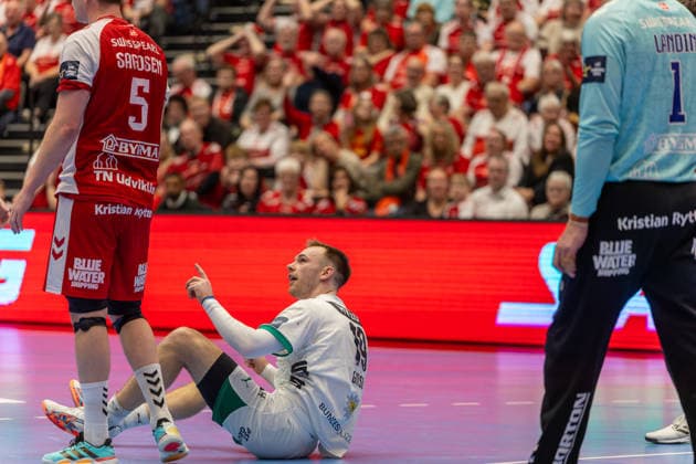 Aalborg Handball v Fuchse Berlin, EHF Champions League handball, Aalborg, Denmark Aalborg, Denmark. 04th, March 2026. Mathias Gidsel (19) of Fuchse Berlin seen during the EHF Champions League match between Aalborg Handball and Füchse Berlin at Sparekassen Danmark Arena in Aalborg. Denmark, Aalborg  Copyright: xGonzalesxPhoto MadsxAndersenx