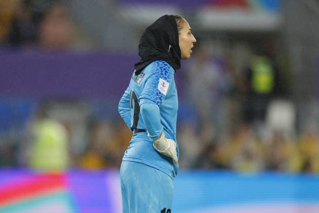 GOLD COAST, AUSTRALIA - MARCH 05 Goalkeeper Maryam Yektaei (12 IR Iran) looks dejected during the Womens Asian Cup match between Islamic Republic of Iran and Australia at the Gold Coast Stadium on March 05 2026 in Gold Coast, Australia Copyright: xMatthewxStarlingx xSPPx Sportspressphoto_SPR102268