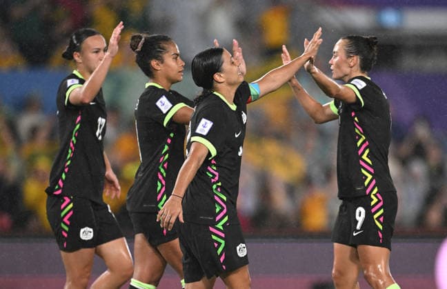 SOCCER ASIAN CUP IRAN AUSTRALIA, Mary Fowler of Australia (2L) after scoring a goal during the AFC Women™s Asian Cup Group A match between Iran and Australia at Cbus Super Stadium on the Gold Coast, Thursday, March 5, 2026. ( NO ARCHIVING, EDITORIAL USE ONLY GOLD COAST QUEENSLAND AUSTRALIA  Copyright: xDAVExHUNTx 20260305143749500045