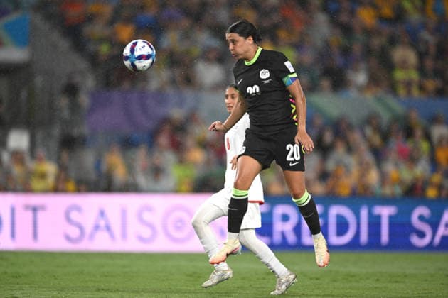 SOCCER ASIAN CUP IRAN AUSTRALIA, Sam Kerr of Australia heads the ball towards goal during the AFC Women™s Asian Cup Group A match between Iran and Australia at Cbus Super Stadium on the Gold Coast, Thursday, March 5, 2026. ( NO ARCHIVING, EDITORIAL USE ONLY GOLD COAST QUEENSLAND AUSTRALIA  Copyright: xDAVExHUNTx 20260305165500674257