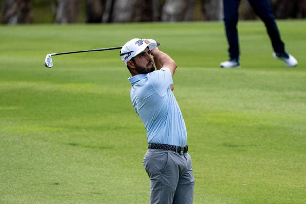 HONGKONG LIV-GOLF American-Mexican professional golfer, Abraham Ancer during a game in Fanling Golf Course where LIV Golf Hong Kong is being held in Hong Kong, March 5, 2026. NEXPHER Vernon Yuen HONG KONG