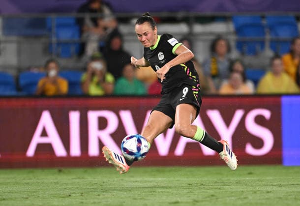 SOCCER ASIAN CUP IRAN AUSTRALIA, Caitlin Foord of Australia during the AFC Women™s Asian Cup Group A match between Iran and Australia at Cbus Super Stadium on the Gold Coast, Thursday, March 5, 2026. ( NO ARCHIVING, EDITORIAL USE ONLY GOLD COAST QUEENSLAND AUSTRALIA  Copyright: xDAVExHUNTx 20260305143776396805
