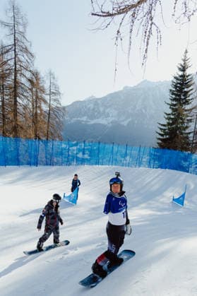 PARALYMPICS - Winter Paralympics Milano Cortina 2026 CORTINA D AMPEZZO,ITALY,05.MAR.26 - PARALYMPICS - Paralympic Winter games, Winterspiele,Spiele, Summer games Milano Cortina 2026, preview, Para Snowboard, training. Image shows Oliver Dreier (AUT).  GEPAxpictures xMaticxKlansek
