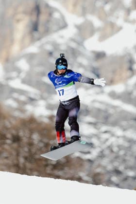 PARALYMPICS - Winter Paralympics Milano Cortina 2026 CORTINA D AMPEZZO,ITALY,05.MAR.26 - PARALYMPICS - Paralympic Winter games, Winterspiele,Spiele, Summer games Milano Cortina 2026, preview, Para Snowboard, training. Image shows Oliver Dreier (AUT).  GEPAxpictures xMaticxKlansek