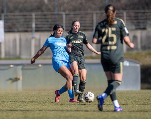 Soccer, Women, Test match, Season 2025 2026, FC Viktoria 1889 Berlin 1 FC Union Berlin, f l Victoria Ezebinyuo Viktoria , Silje Skaara Helgesen 1 FC Union , Ida Heikkinen 1 FC Union , 05 03 2026, Copyright: xSebastianxRäppold MatthiasxKochx
