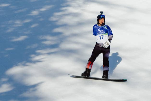 PARALYMPICS - Winter Paralympics Milano Cortina 2026 CORTINA D AMPEZZO,ITALY,05.MAR.26 - PARALYMPICS - Paralympic Winter games, Winterspiele,Spiele, Summer games Milano Cortina 2026, preview, Para Snowboard, training. Image shows Oliver Dreier (AUT).  GEPAxpictures xMaticxKlansek