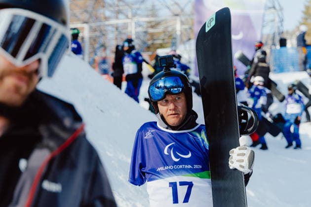 PARALYMPICS - Winter Paralympics Milano Cortina 2026 CORTINA D AMPEZZO,ITALY,05.MAR.26 - PARALYMPICS - Paralympic Winter games, Winterspiele,Spiele, Summer games Milano Cortina 2026, preview, Para Snowboard, training. Image shows Oliver Dreier (AUT).  GEPAxpictures xMaticxKlansek