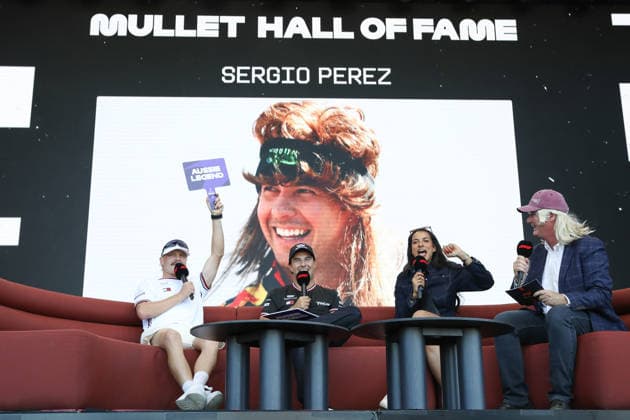 March 5, 2026: VALTTERI BOTTAS and SERGIO PEREZ of Team Cadillac on stage at the Fan Forum Event at the 2026 Australian Formula 1 Grand Prix on March 05, 2026 in Melbourne, Australia F1 2026: Australian Grand Prix  - ZUMAa155 20260305_aaa_a155_038 Copyright: xChristopherxKhouryx