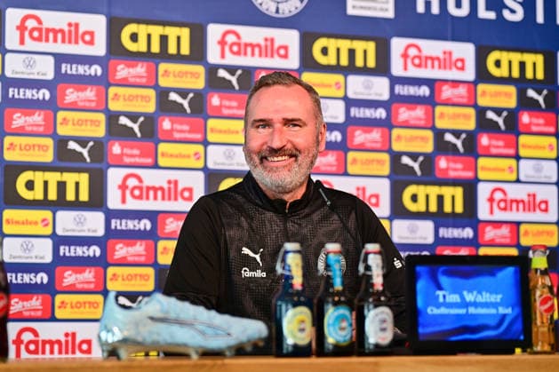 05.03.2026, Fußball, Herren, 2.BL, Saison 2025 2026, Pressekonferenz Holstein Kiel Trainer Tim Walter bei der Pressekonferenz vor dem Auswärtsspiel bei SV Darmstadt 98 Kiel, Projensdorf Holstein-Stadion Schleswig-Holstein Deutschland *** 05 03 2026, Football, Men, 2 BL, Season 2025 2026, Press conference Holstein Kiel coach Tim Walter at the press conference before the away match at SV Darmstadt 98 Kiel, Projensdorf Holstein Stadion Schleswig Holstein Germany