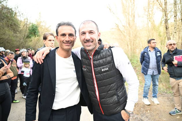 05-03-2026 Allenamento Strade Bianche 2026; 2026, Tudor; Cancellara, Fabian; Bennati, Daniele; Colle Pinzuto; 