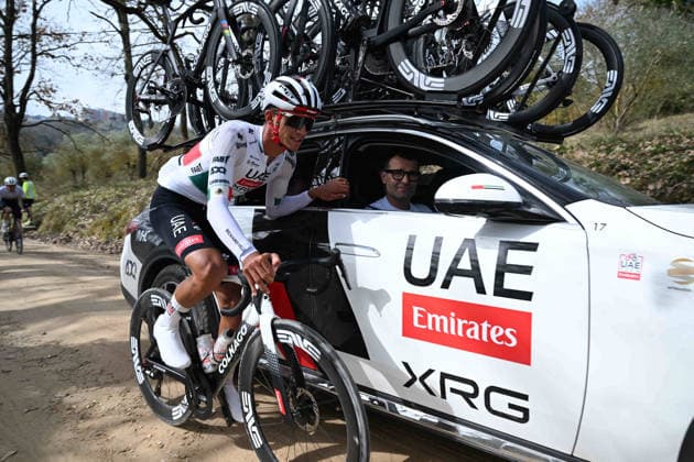 05-03-2026 Allenamento Strade Bianche 2026; 2026, Uae Emirates - Xrg; Del Toro Romero, Isaac; Hauptman, Andrej; Le Tolfe; 