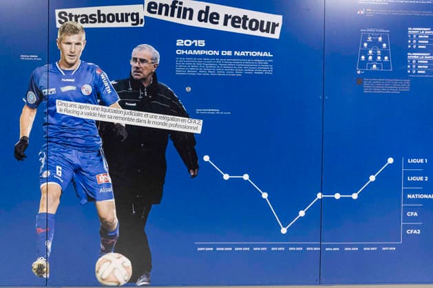 FOOTBALL : visite des coulisses et du parcours musÃ al du Stade de la Meinau Strasbourg - 05 03 26 Racing Strasbourg lancement de son Stadium Tour une visite des coulisses et du parcours musÃ al du Stade de la Meinau Marc Keller (prÃ sident du Racing)  Copyright: xelyxandroxcegarrax