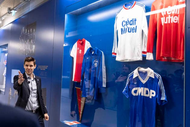 FOOTBALL : visite des coulisses et du parcours musÃ al du Stade de la Meinau Strasbourg - 05 03 26 Racing Strasbourg lancement de son Stadium Tour une visite des coulisses et du parcours musÃ al du Stade de la Meinau Marc Keller (prÃ sident du Racing)  Copyright: xelyxandroxcegarrax