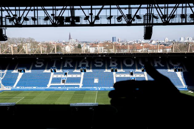 FOOTBALL : visite des coulisses et du parcours musÃ al du Stade de la Meinau Strasbourg - 05 03 26 Racing Strasbourg lancement de son Stadium Tour une visite des coulisses et du parcours musÃ al du Stade de la Meinau Marc Keller (prÃ sident du Racing)  Copyright: xelyxandroxcegarrax