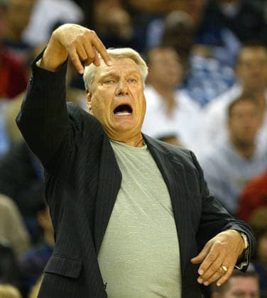 Nov 16, 2006; Oakland, CA, USA; Warriors head coach Don Nelson shouts directions to his players during their game against the Sacramento Kings Thursday November 16, 2006 in Oakland California. Mandatory Credit: Photo by Aric Crabb Oakland Tribune ZUMA Press. ( ) Copyright 2006 by Oakland Tribune Oakland California USA Copyright: xAricxCrabbx