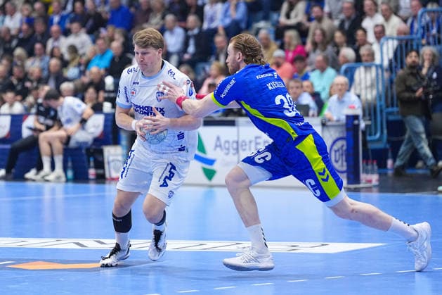 05 03 2026, xydrx, Handball, 1 HBL, VfL Gummersbach TBV Lemgo Lippe, Schwalbe Arena Lukas Hutecek TBV Lemgo Lippe 2 in duel against Tom Kiesler VfL Gummersbach 30 Photo xYannisxDreimannxPressefotoKochx Nordrhein Westfahlen Germany