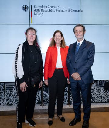 Invitation Consulate General - Millano Cortina 2026 Winter Paralympics: Day -1 Invitation Consulate General - Milano Cortina 2026 Winter Paralympics: Day -1 MILANO, ITALY - MARCH 5: Viale Francesco Restelli, 8 Consul General Ms Susanne Welter invited the Team Germany Paralympics based in Milano. The German Para Ice hockey, Eishockey Team and honorable members to Team Germany Paralympics have taken part. MILZ, Andrea (State Secretary for and Volunteering of North-Rhine Westphalia), WELTER, Susanne (Consul General Germany) and regional president of Lombardia (Photo by RALF KUCKUCK) Copyright 2026 Ralf Kuckuck