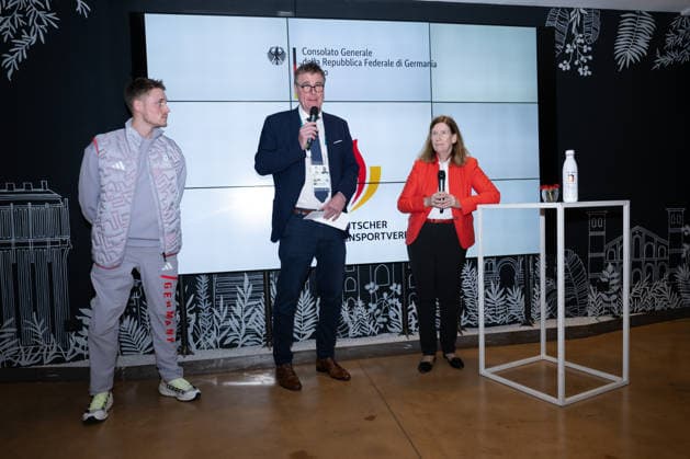 Invitation Consulate General - Millano Cortina 2026 Winter Paralympics: Day -1 Invitation Consulate General - Milano Cortina 2026 Winter Paralympics: Day -1 MILANO, ITALY - MARCH 5: Viale Francesco Restelli, 8 Consul General Ms Susanne Welter invited the Team Germany Paralympics based in Milano. The German Para Ice hockey, Eishockey Team and honorable members to Team Germany Paralympics have taken part. REIMANN, Leopold, MICHELS, Hans-Joerg (President NPC Germany) and WELTER, Susanne (Consul General Germany) (Photo by RALF KUCKUCK) Copyright 2026 Ralf Kuckuck