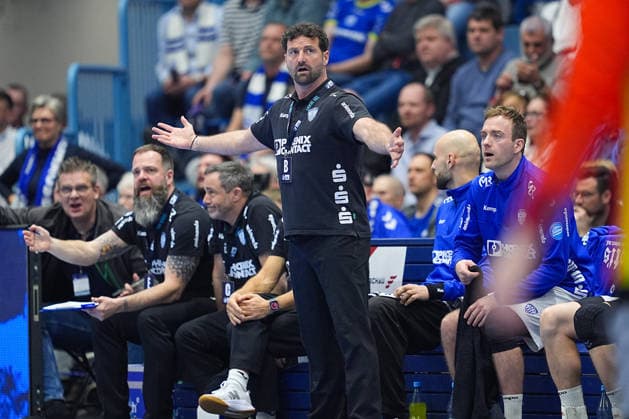 05 03 2026, xydrx, Handball, 1 HBL, VfL Gummersbach TBV Lemgo Lippe, Schwalbe Arena Florian Kehrmann Head Coach TBV Lemgo Lippe gesticulating Photo xYannisxDreimannxPressefotoKochx North Rhine-Westphalia Germany