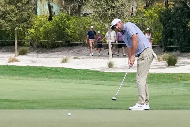 March 5, 2026, Orlando, Florida, USA: Scottie Scheffler putts the 9th green during the first round of the Arnold Palmer Invitational Pro-Am presented by Mastercard at Bay Hill Club & Lodge. PGA, Golf Herren 2026: Arnold Palmer Invitational - Round 1  - ZUMAw109 20260305_fap_w109_005 Copyright: xDebbyxWongx