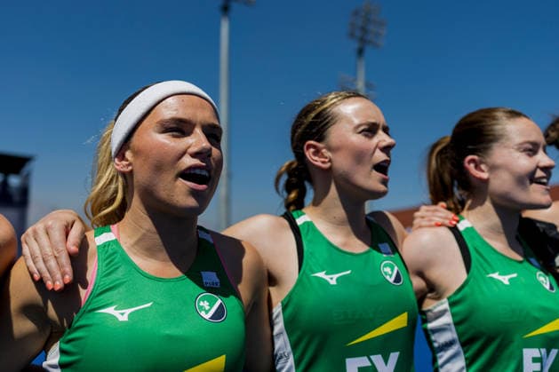 Feldhockey, Frauen, WM-Quali, Irland - Kanada FIH Hockey World Cup Qualifiers, Centro Deportivo de Hockey CÃ The Ireland players during the anthems 5 3 2026  Copyright: x INPHO FrankxUijlenbroekx 019A2366 20260305