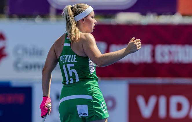 Feldhockey, Frauen, WM-Quali, Irland - Kanada FIH Hockey World Cup Qualifiers, Centro Deportivo de Hockey CÃ Caoimhe Perdue celebrates scoring her sides second goal 5 3 2026  Copyright: x INPHO FrankxUijlenbroekx 019A2860 20260305
