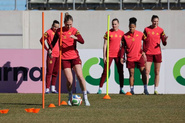 05 03 2026, xgrfx, Football Training , German womens national team v l Rebecca Knaak German womens national team DFL DFB REGULATIONS PROHIBIT ANY USE OF PHOTOGRAPHS as IMAGE SEQUENCES and or QUASI VIDEO Dresden