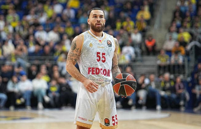 ISTANBUL, TURKEY - MARCH 5: Mike James of Monaco in action during the EuroLeague match between Fenerbahce Beko Istanbul and AS Monaco at Ulker Sports Arena on March 5, 2026 in Istanbul, Turkey. Ä±STANBUL tURKEY Copyright: xSeskimphotox Fener-Monaco-050326 (14)