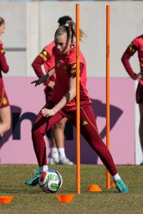 05 03 2026, xgrfx, football training , German womens national team v l Laura Freigang German womens national team DFL DFB REGULATIONS PROHIBIT ANY USE OF PHOTOGRAPHS as IMAGE SEQUENCES and or QUASI VIDEO Dresden