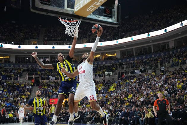 ISTANBUL, TURKEY - MARCH 5: Armando Bacot (L) of Fenerbahce Beko and Juhann Begarin (23) of Monaco in action during the EuroLeague match between Fenerbahce Beko Istanbul and AS Monaco at Ulker Sports Arena on March 5, 2026 in Istanbul, Turkey. Ä±STANBUL tURKEY Copyright: xSeskimphotox Fener-Monaco-050326 (73)