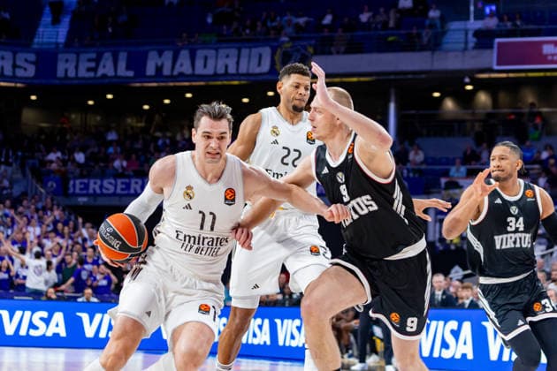 2026 Euroleague basketball Real Madrid v Virtus Bologna March 5th 5th March 2026 Movistar Arena Madrid, Spain Euroleague Basketball Spain, Real Madrid vs Virtus Bologna Mario Hezonja and Alen Smailagic Madrid Spain Basketball Copyright: xAlbaxPachecox xAgenciaxLOFx