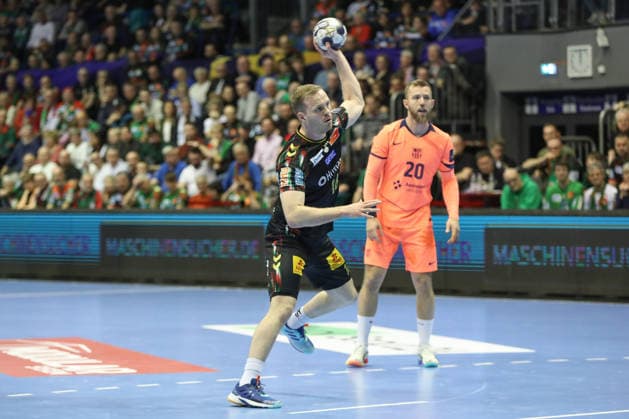05 03 2026, xgox, Handball EHF Champions League SC Magdeburg FC Barcelona v l Omar Ingi Magnusson Magdeburg, 14 at seven-meter Magdeburg